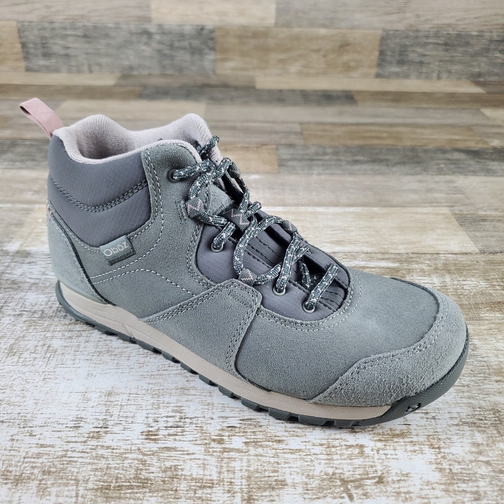 Oboz Emma Mid Womens Hiking Boots Sz 7.5 Forest Shadow Suede Lace Up Ankle Boots